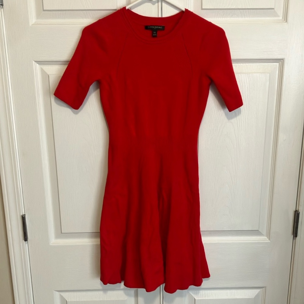 Banana Republic Red Fit and Flare Mini Dress